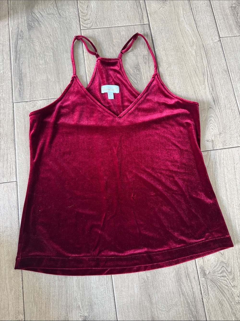 Veronica M Burgundy Velvet V-Neck Cami